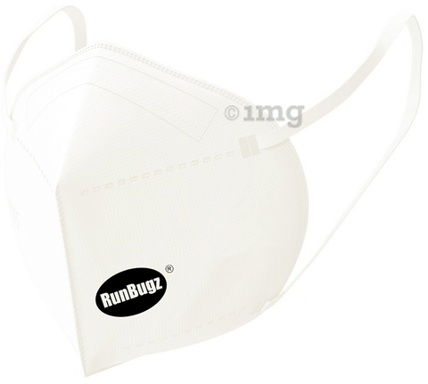 Runbugz White N95 Disposable Mask for Adults