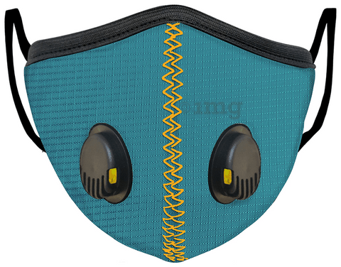 SanNap N95 Anti Pollution Reusable & Washable with Twin Breathing Valves Face Mask Teal