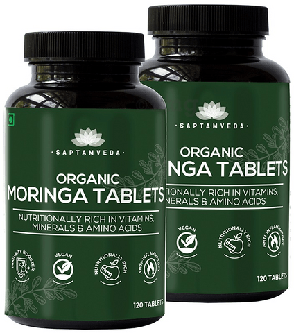 Saptamveda Organic Moringa Tablet (120 Each)