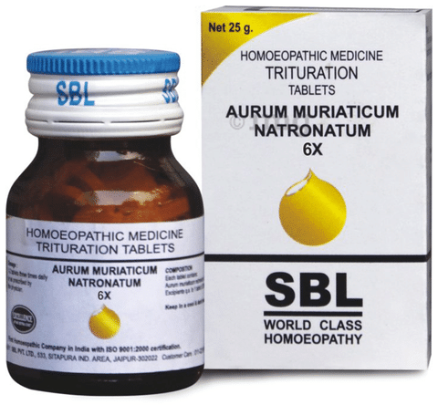 SBL Aurum Muriaticum Natronatum Trituration Tablet 6X