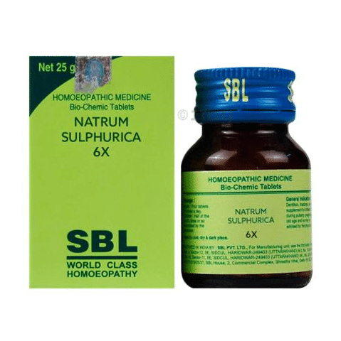 SBL Natrum Sulphurica Biochemic Tablet 6X