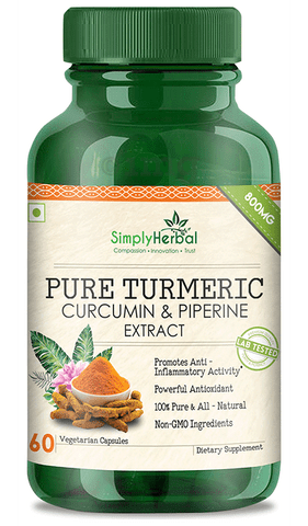 Simply Herbal Pure Turmeric Curcumin & Piperine Extract Capsule