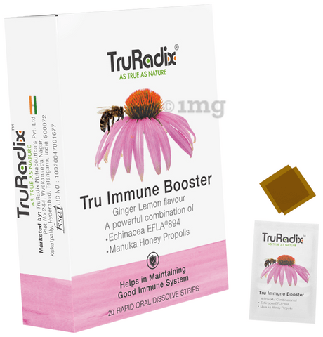 TruRadix Tru Immune Booster Rapid Oral Dissolve Strip Ginger Lemon