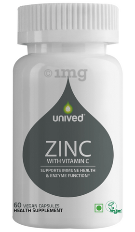 Unived Zinc with Vitamin C Vegan Capsule